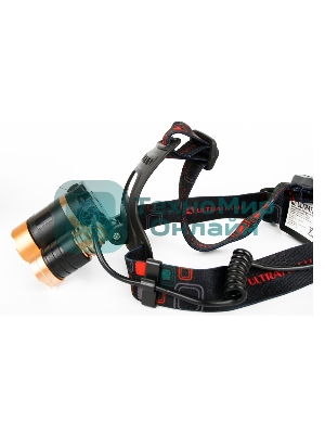 Фонарь налобный Ultraflash E1333 черный 4Вт лам.:светодиод. встроенный аккумулятор (13903)