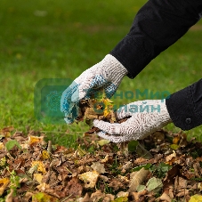 Перчатки трикотажные, с ПВХ точкой, 5 пар в упаковке, 7 класс Россия