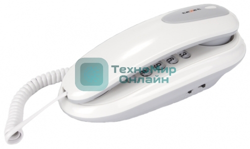 Телефон проводной teXet TX-236 светло-серый