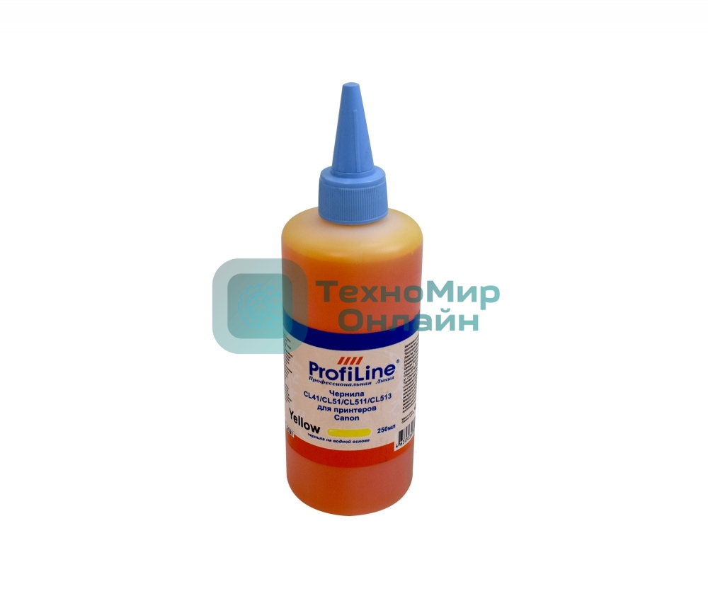 Чернила PL-CL 41/CL 51/CL 513 для принтеров Canon Pixma MP450/PM170/PM150/iP6220D/iP6210D/iP2200/iP1600/iP1800 Yellow 250 мл ProfiLine