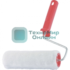 Валик Сибртех Искусственный мех, в сборе, 200 мм, D 48 мм, D ручки 6 мм, крепление шплинтом