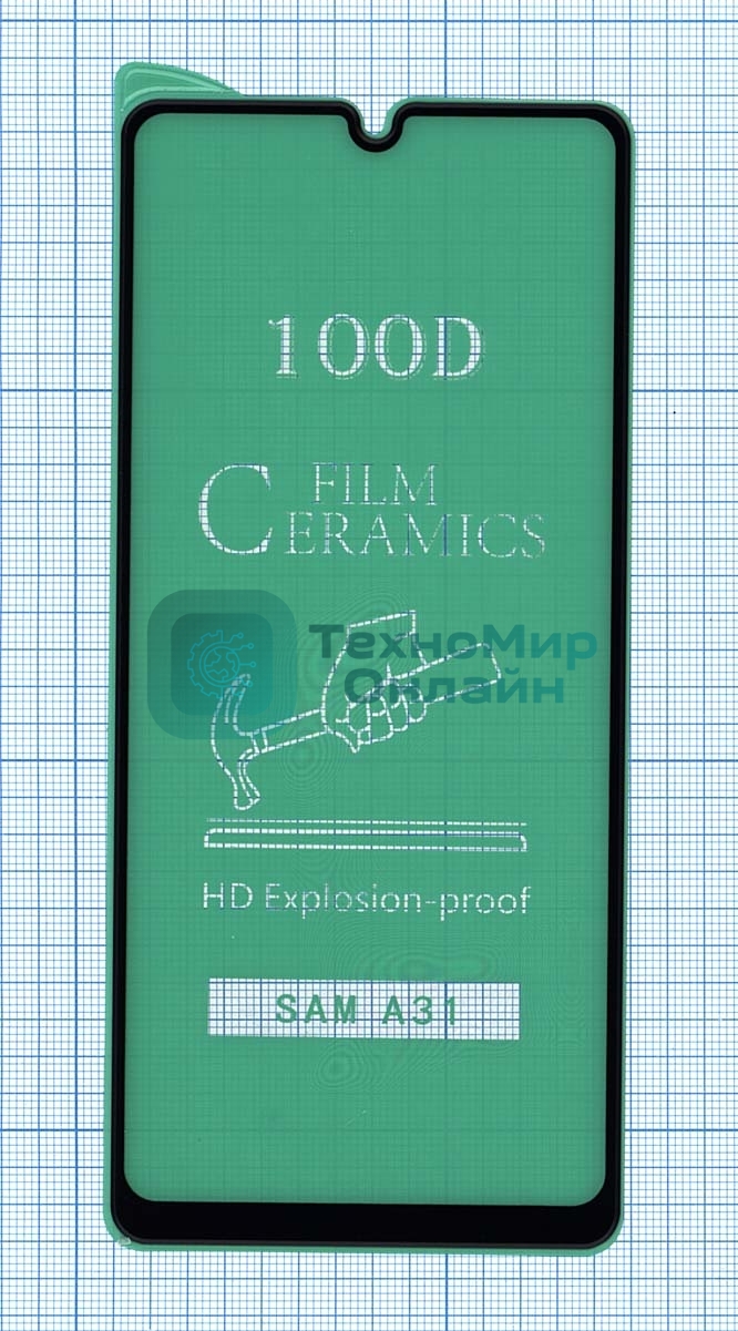 Керамическая пленка (стекло) для Samsung A31 черный
