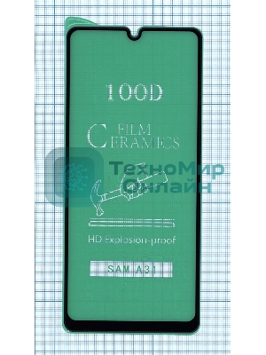 Керамическая пленка (стекло) для Samsung A31 черный