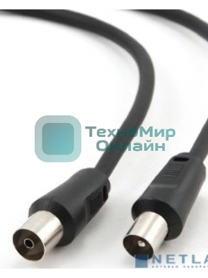 Кабель телевизионный Cablexpert Coaxial M/F, 1.8м