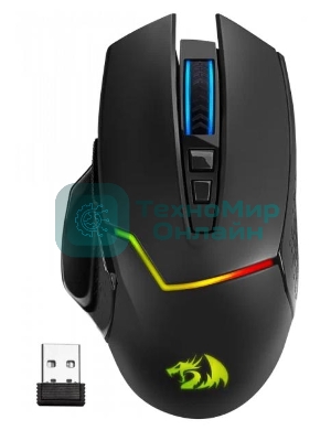 Мышь беспроводная Redragon Mirage Pro черный, 8000 dpi, радиоканал, USB, кнопки - 9