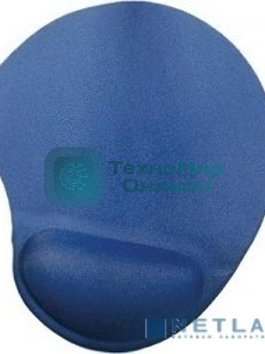 Коврик для мыши Buro гелевый, голубой, 230х205х25