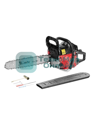 Пила цепная бензиновая MTX S-5218, шина 45 см, 52см3, 3 л.с., шаг 0,325, паз 1,5 мм, 72 зв