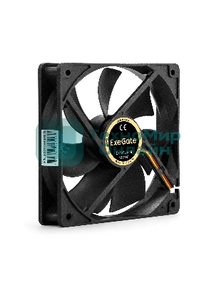 Вентилятор 12В DC ExeGate EX12025S2PM (120x120x25 мм, Sleeve bearing (подшипник скольжения), 2pin+Molex, 1500RPM, 24dBA)