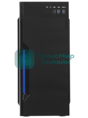 Компьютерный корпус ExeGate XP-333U черный, Miditower ATX, (XP450, Black,120мм), 1*USB+2*USB 3.0, Audio