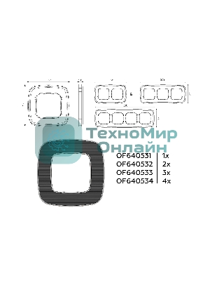 Рамка OMEGA Coint (Черный Стекло органическое/Сталь) 4-ая OF640534