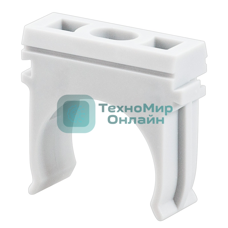 Крепеж-клипса для труб Rexant, Ø32 мм, серая, 100 шт./уп.