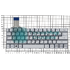 Клавиатура для ноутбука Acer Aspire S7-391 серебристая