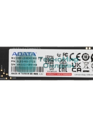 Накопитель SSD ADATA LEGEND 900, 2000Gb, PCIe 4.0 x4, 2280, NVMe, R/W 7000/5400, с радиатором