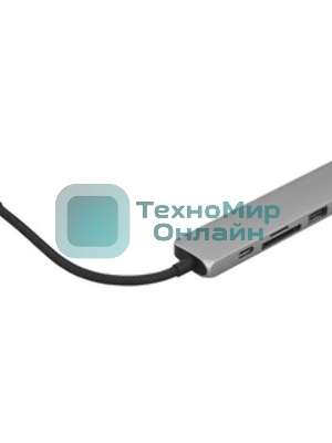Док-станция Satechi ST-P6SM, USB Type-C, USB Type-C/HDMI/2xUSB Type-A/SD/microSD, USB Type-C