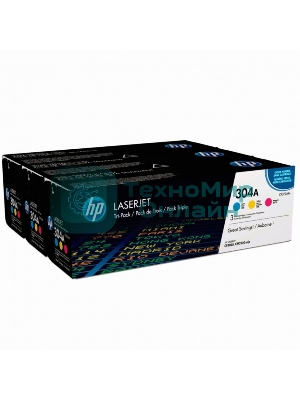 Картридж лазерный комплект HP CF372AM голубой/пурпурный/желтый для Color Laser Jet CP2025, CM2320mfp (3 х 2800)