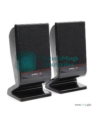 Акустическая система CROWN CMS-601 (USB, 6W; управление громкостью, разъем для наушников, кнопка включения, Длина кабеля между колонками 1м;Длина аудио-кабеля и питания 2м.)