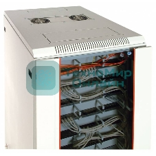 Шкаф телеком. напольный 42U (600x600) дверь стекло (ШТК-М-42.6.6-1ААА) (3 коробки)