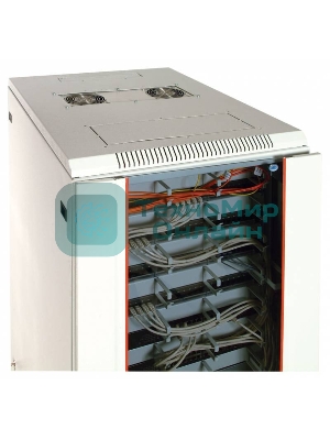 Шкаф телеком. напольный 42U (600x600) дверь стекло (ШТК-М-42.6.6-1ААА) (3 коробки)