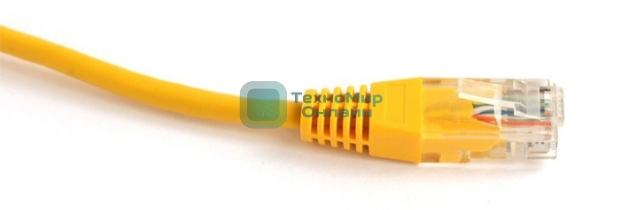 Патч-корд LANMASTER TWT UTP cat.5e, с заливными колпачками, 2.0 м, желтый