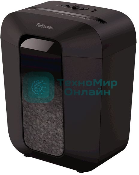 Шредер Fellowes PowerShred LX41 черный (секр.P-4)/перекрестный/8лист./17лтр./скрепки/скобы/пл.карты