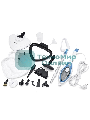 Швабра паровая Kitfort KT-1004-1 1500Вт голубой/белый