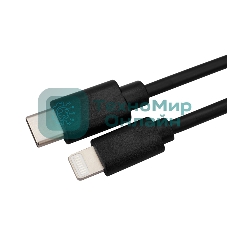 Кабель Rexant Type-C - Lightning 3A/1m/PVC/черный