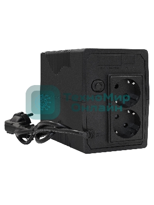 Источник бесперебойного питания ExeGate Power Smart ULB-1000.LCD.AVR.2SH 1000VA/550W, LCD, AVR, 2*Schuko, черный