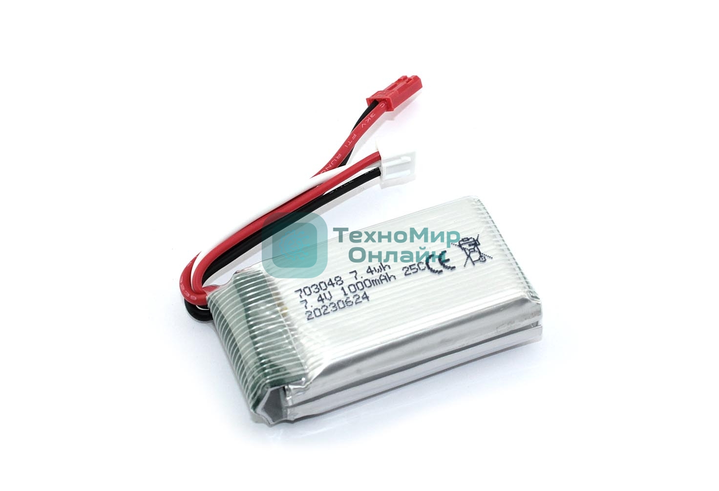 Портативный аккумулятор Li-Pol 7.4V 703048 1000mAh JST