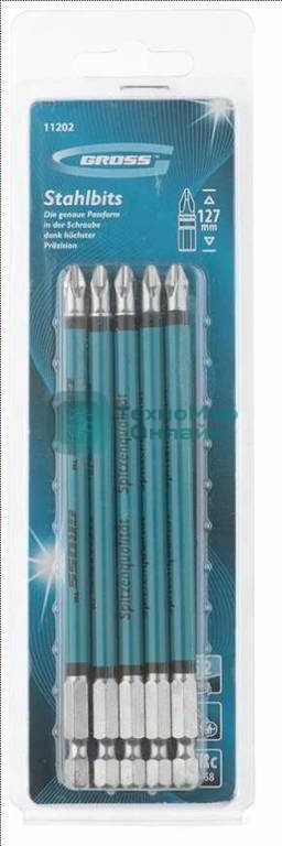 Набор бит Gross 11202 ph2 х127 сталь s2 5 шт.