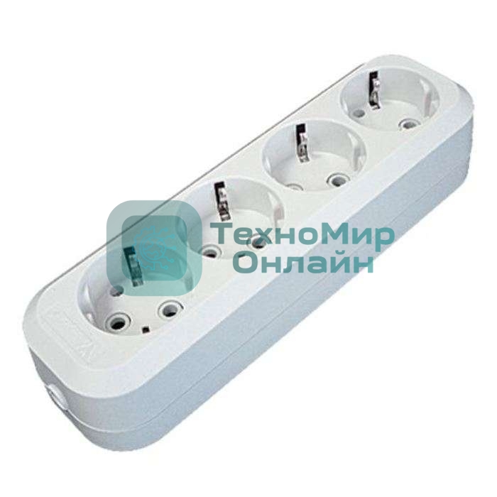 Колодка удлинителя 4-м АВС-пл. с заземл. UNIVersal E304