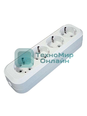 Колодка удлинителя 4-м АВС-пл. с заземл. UNIVersal E304