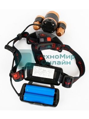 Фонарь налобный Ultraflash E1333 черный 4Вт лам.:светодиод. встроенный аккумулятор (13903)