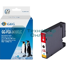 Картридж струйный G&G GG-PGI-2400XLC (PGI-2400XL C) голубой (20.4 мл) для Canon Maxify iB4040/iB4140/МВ5040/MB5140/МВ5340/MB5440