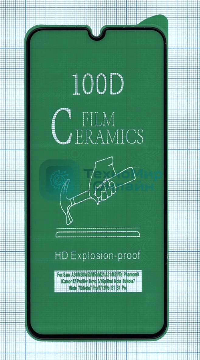 Керамическая пленка (стекло) для Vivo S1/V15 черный