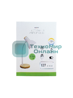 Светильник настольный СТАРТ CT84, E27, до 40Вт, 1,5м, белый