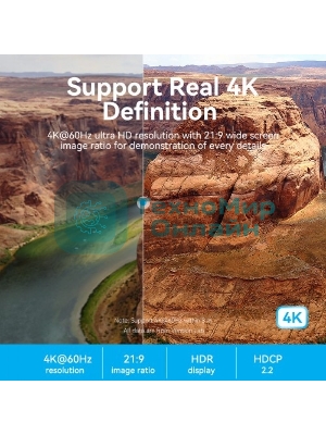 Кабель Vention HDMI High speed v2.0 with Ethernet 19M/19M - 8м