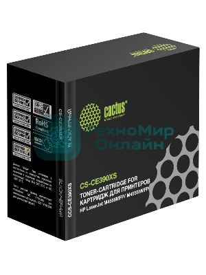 Картридж лазерный Cactus CS-CE390XS черный (24000 стр.) для HP LaserJet M602dn, M602n, M602x, M603dn, M603n, M603xh, M4555, M4555dn, M4555f, M4555fskm, M4555h