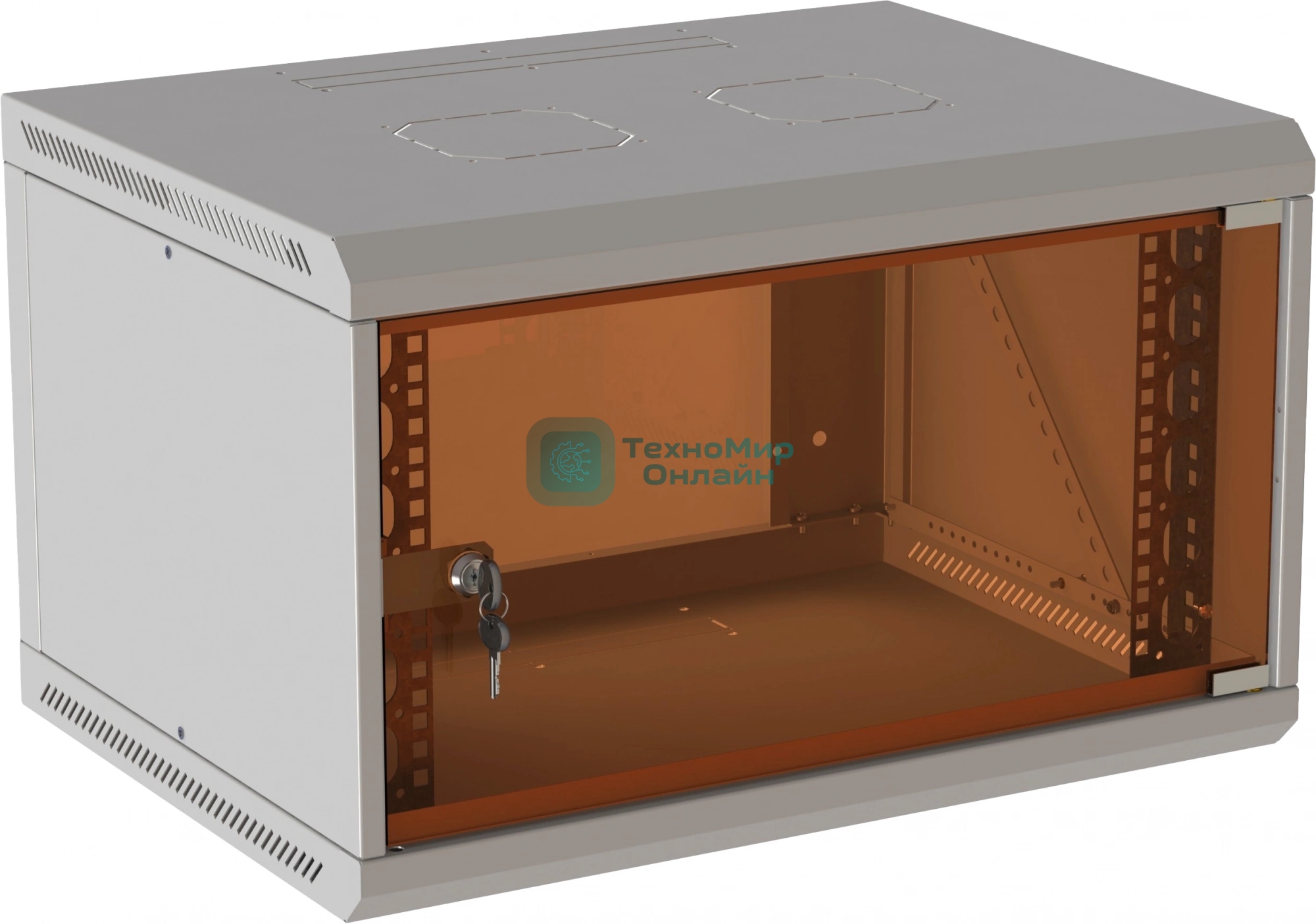 Шкаф коммутационный Suprlan (05-1506) настенный 15U 600x600 мм пер. дв. стекл направл. под закл. гайки 70 кг RAL 7035 535 мм 29.7 кг 750 мм