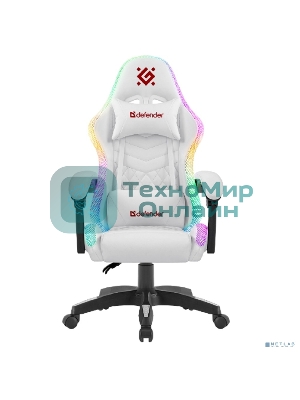 Кресло Defender CORE белый, экокожа, 120 кг, механизм качания
