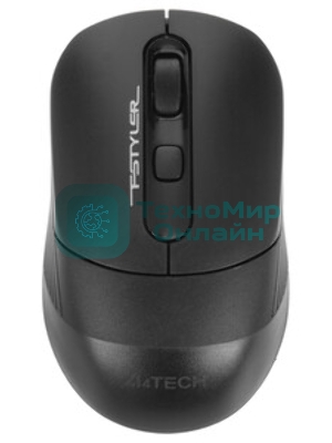 Мышь беспроводная A4Tech Fstyler FB10C черный/синий, 2000 dpi, радиоканал, Bluetooth, USB, кнопки - 4