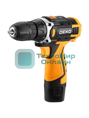 Дрель-шуруповерт Deko DKCD12V, 12 В, 1,5 Ач, 32 Нм, щеточный