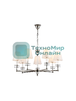 Люстра Ambrella light LH71003/7 BN/WH никель/белый E14*7 max 40W D820*1130