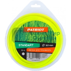 Леска для триммеров PATRIOT Roundline D 3,0мм L 15м круглая, желтая 300-15-1