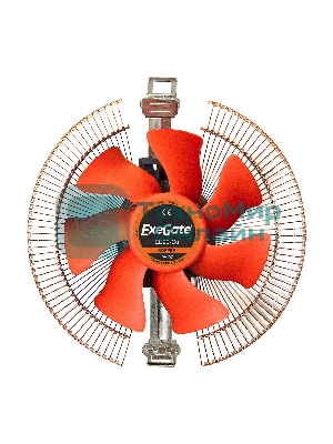 Кулер для процессора ExeGate EE90-Cu бронзовый, 90 мм, алюминий/медь, 2200 об/мин, 22 дБ, 3 pin, 80 Вт, 58 мм