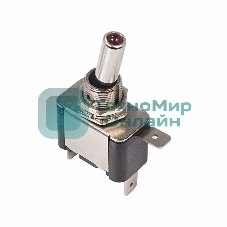 Тумблер Rexant 12V 25А (3c) ON-OFF однополюсный с красной LED подсветкой