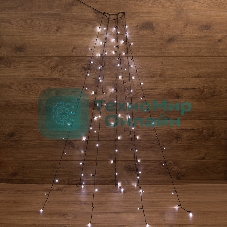 Елочная гирлянда с кольцом Neon-night, 7 нитей по 1,8 метра, цвет диодов белый, не соединяется