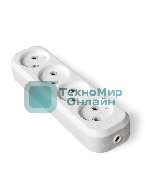 Колодка удлинителя 4-м АВС-пл. без заземл. UNIVersal E204