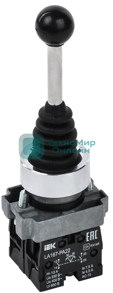 Джойстик IEK LA167-PA22 2 положения 2з без фиксации черный