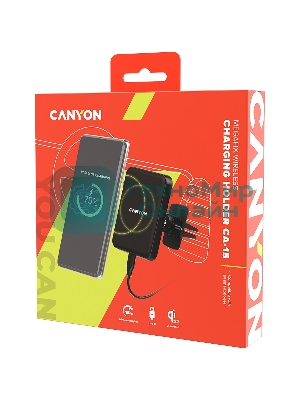 Универсальный магнитный автомобильный держатель с беспроводной зарядкой Car holder and wireless charger MegaFix, C-15, 15W, Input: USB-C: 5V/2A, 9V/3A; Output: 5W, 7.5W, 10W, 15W;89*65*12mm,0.195kg,black