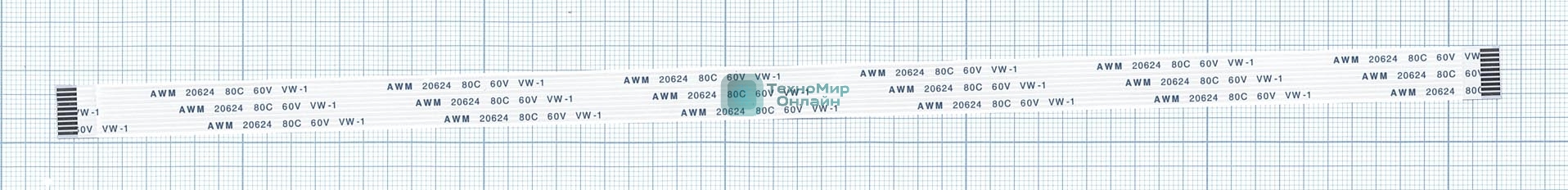 Шлейф универсальный 10pin, шаг 1 мм, длина 30 см